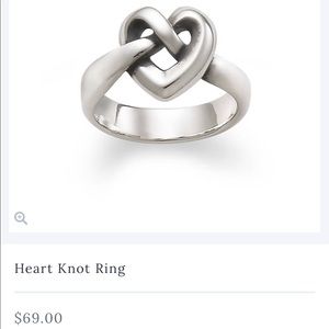 James Avery heart knot ring